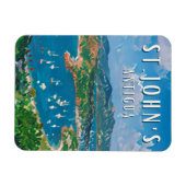 Magnet Flexible Joyau des Caraïbes : Saint John's (Horizontal)