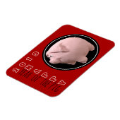 Magnet Flexible Joyeuse année PIg 2019 3D Choisir la couleur P Mag (Côté Gauche)