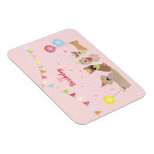 Magnet Flexible Joyeuse fête des chiens d'anniversaire (Côté Droit)