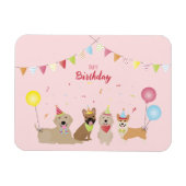 Magnet Flexible Joyeuse fête des chiens d'anniversaire (Horizontal)
