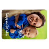 Magnet Flexible Joyeuse fête des mères Modèle photo de script blan (Horizontal)