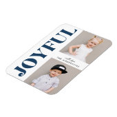 Magnet Flexible Joyeuse Marine moderne Noël photo (Côté Gauche)