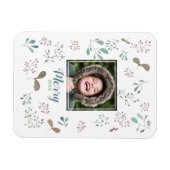 Magnet Flexible Joyeuse photo de Noël en forêt hivernale (Horizontal)