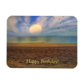 Magnet Flexible Joyeuse plage de Sunset Birthday (Horizontal)