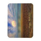 Magnet Flexible Joyeuse plage de Sunset Birthday (Vertical)