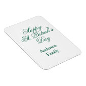 Magnet Flexible Joyeuse Saint-Patrick famille nom vert minimal (Côté Droit)