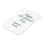 Magnet Flexible Joyeuse Saint-Patrick famille nom vert minimal (Côté Gauche)