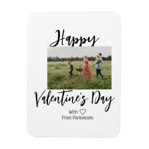 Magnet Flexible Joyeuse Saint-Valentin ajoutez le nom de famille p