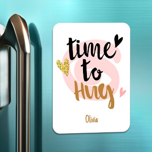 Magnet Flexible Joyeuse Saint-Valentin Il Est Temps D'Embrasser