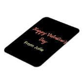 Magnet Flexible Joyeuse Saint-Valentin rouge noir de nom stylé (Côté Gauche)