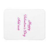 Magnet Flexible Joyeuse Saint-Valentin texte rose nom message (Horizontal)
