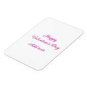 Magnet Flexible Joyeuse Saint-Valentin texte rose nom message (Côté Gauche)