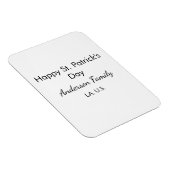 Magnet Flexible Joyeuse st. Patrick nom famille endroit simple g (Côté Droit)