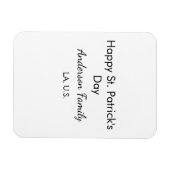 Magnet Flexible Joyeuse st. Patrick nom famille endroit simple g (Horizontal)