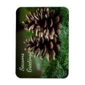 Magnet Flexible Joyeuses Fêtes de Pine Cone (Vertical)