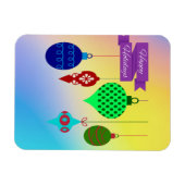 Magnet Flexible Joyeuses fêtes et ornements suspendus (Horizontal)