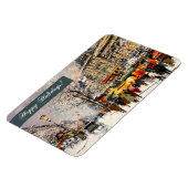Magnet Flexible Joyeuses fêtes. Hiver Scène parisienne (Côté Gauche)
