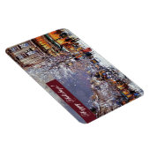 Magnet Flexible Joyeuses fêtes. Hiver vintage Scène Parisienne (Côté Droit)