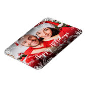 Magnet Flexible Joyeuses Fêtes Photo Noël Feuillage (Côté Gauche)