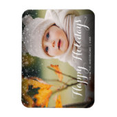 Magnet Flexible Joyeuses fêtes Photo Snowflakes Noël (Vertical)