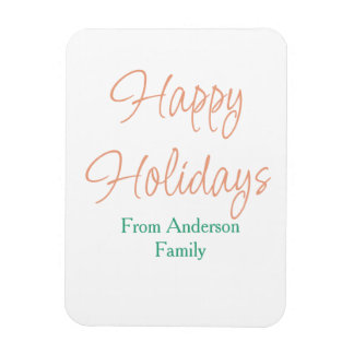 Magnet Flexible Joyeuses fêtes rouge pastel vert nom noël gagner