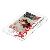 Magnet Flexible Joyeuses Fêtes Rouge Ruban Photo | Noël (Côté Gauche)