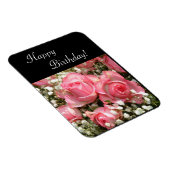 Magnet Flexible Joyeuses fleurs d'anniversaire | Carte verticale (Côté Droit)