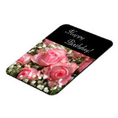Magnet Flexible Joyeuses fleurs d'anniversaire | Carte verticale (Côté Gauche)