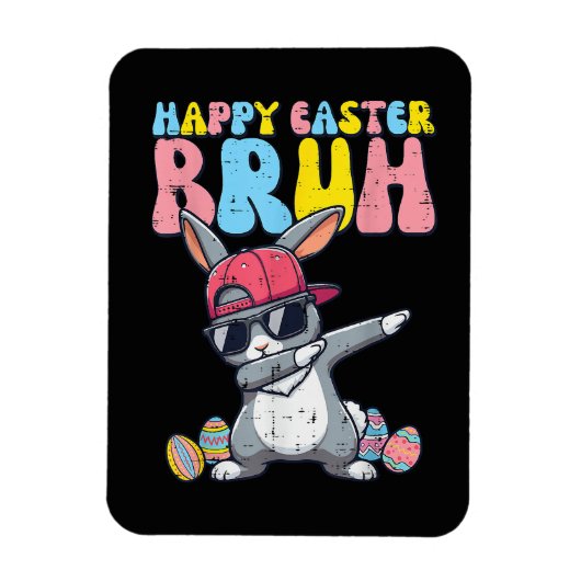 Magnet Flexible Joyeuses Pâques Bruh Lapin Dab Danse Lapin (Vertical)