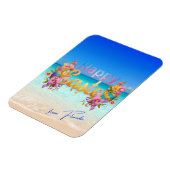 Magnet Flexible Joyeuses Pâques de Floride Tropical Beach (Côté Gauche)