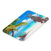 Magnet Flexible Joyeuses Pâques de la plage de Floride avec le lap (Côté Gauche)