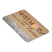 Magnet Flexible Joyeuses Pâques depuis Floride Écrit dans le Sable (Côté Droit)