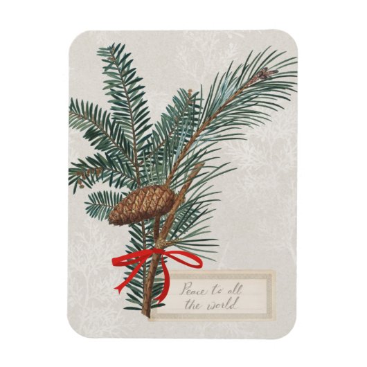 Magnet Flexible Joyeuses Tidings | Paix À Tout Le Monde (Vertical)