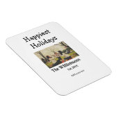 Magnet Flexible Joyeuses vacances ajouter nom de famille année pho (Côté Droit)
