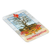 Magnet Flexible Joyeuses vacances au Texas Longhorn (Côté Droit)