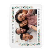 Magnet Flexible Joyeuses Vacances Moderne Foliage Botanique Photo (Vertical)