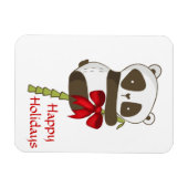 Magnet Flexible Joyeuses vacances Panda (Horizontal)