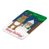Magnet Flexible Joyeuses vacances Rindeer en plein air dans le mas (Côté Gauche)