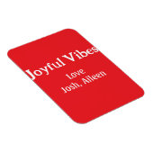 Magnet Flexible Joyeuses Vibes rouge Noël vacances amour famille s (Côté Droit)