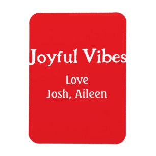 Magnet Flexible Joyeuses Vibes rouge Noël vacances amour famille s