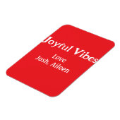 Magnet Flexible Joyeuses Vibes rouge Noël vacances amour famille s (Côté Gauche)