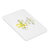 Magnet Flexible Joyeux 15e anniversaire jaune ajouter nom monogram (Côté Droit)