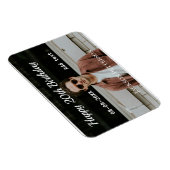 Magnet Flexible Joyeux 20e anniversaire simple photo ajouter nom d (Côté Droit)