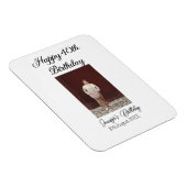 Magnet Flexible Joyeux 40e anniversaire photo moderne simple (Côté Droit)