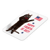 Magnet Flexible Joyeux 4 juillet Cite Cat Holding Flag Holiday (Côté Gauche)