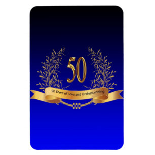 Magnet Flexible Joyeux 50ème anniversaire de MariageMode photo fle