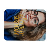 Magnet Flexible Joyeux 60e anniversaire Script photo personnalisée (Horizontal)