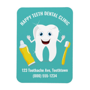 Magnet Flexible Joyeux aimant texte personnalisé dent