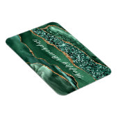 Magnet Flexible Joyeux Anniversaire Agate d'or vert Parties scinti (Côté Droit)