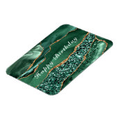 Magnet Flexible Joyeux Anniversaire Agate d'or vert Parties scinti (Côté Gauche)
